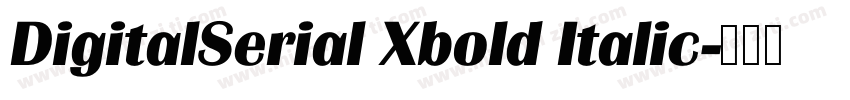 DigitalSerial Xbold Italic字体转换